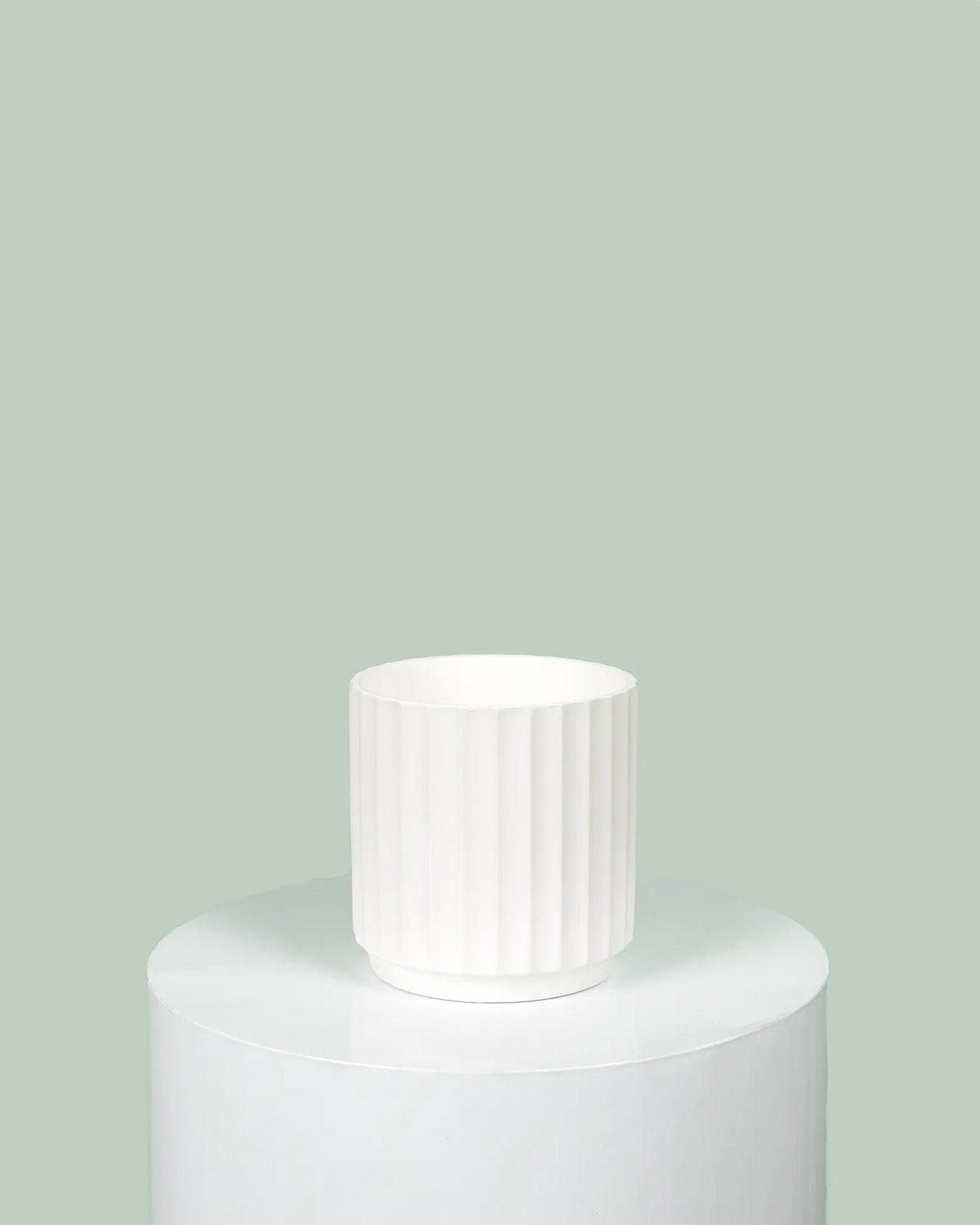 Cedar Cylinder (White) Pot
