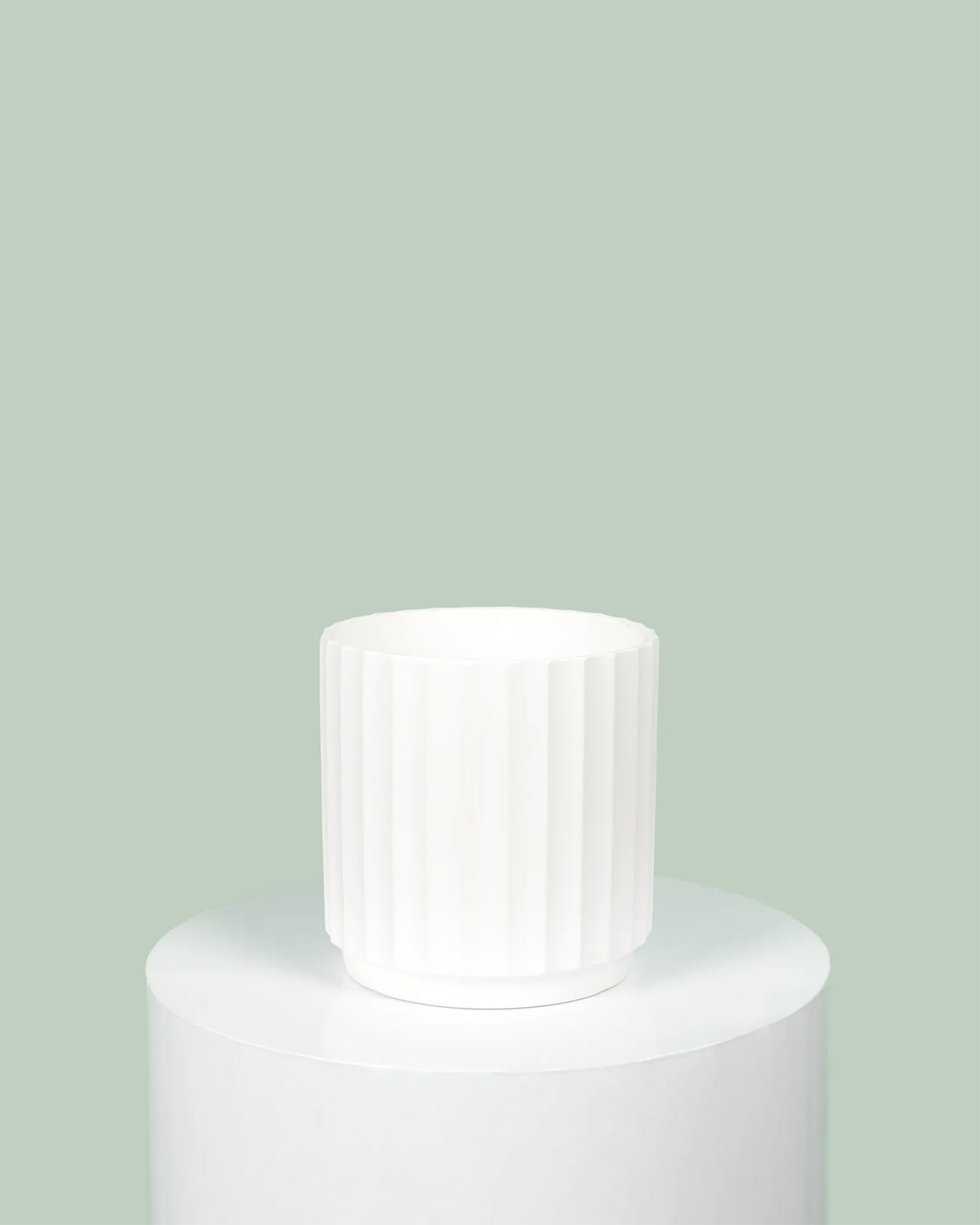 Cedar Cylinder (White) Pot