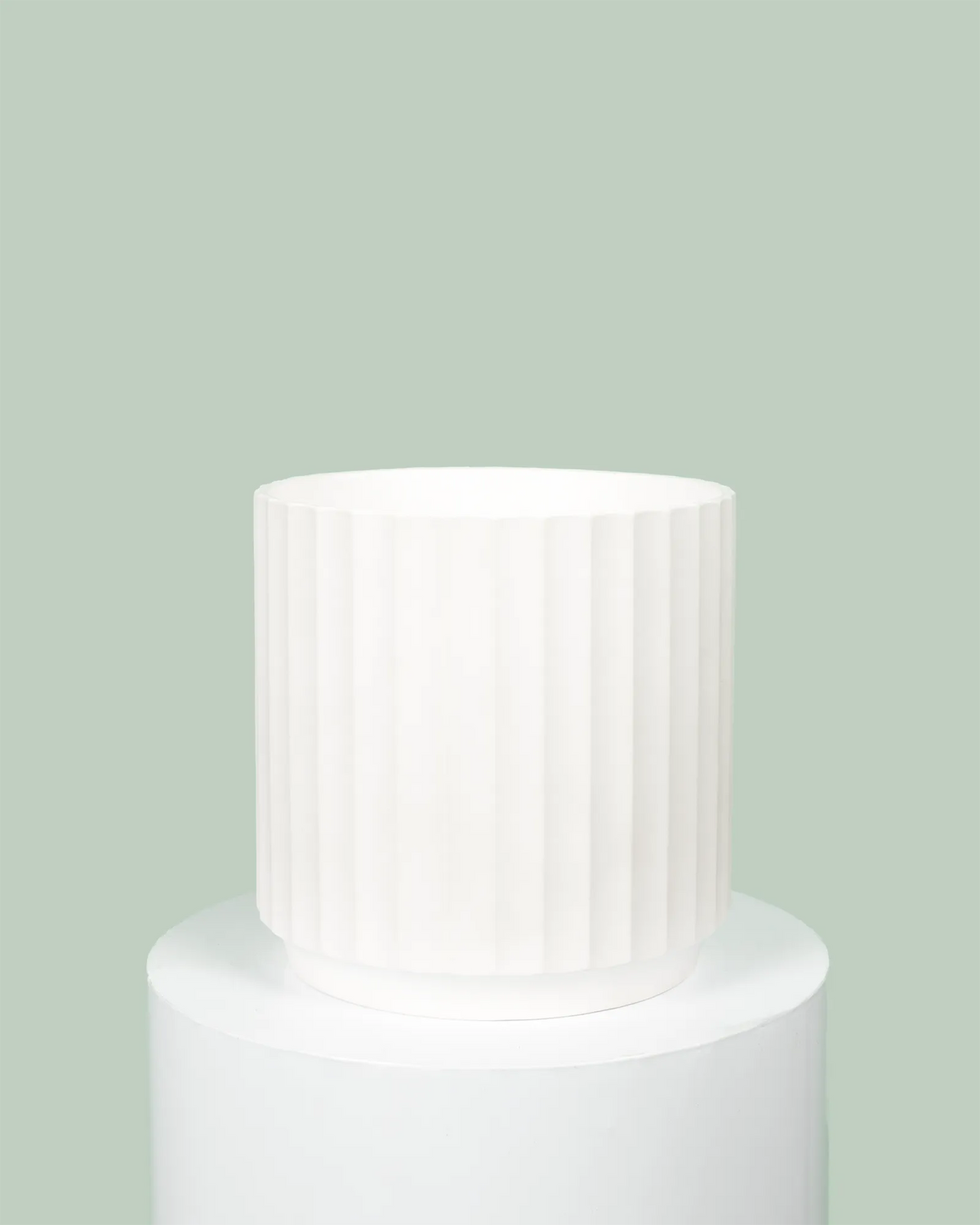 Cedar Cylinder (White) Pot
