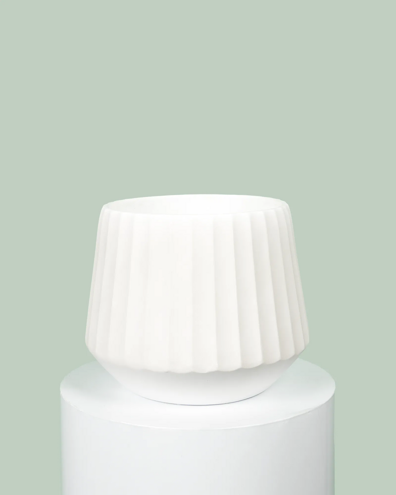 Cove Drum Pot (White)